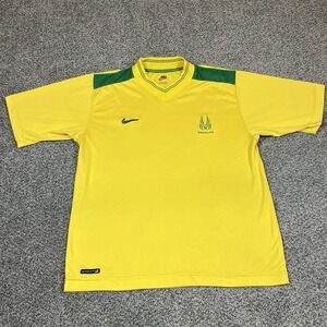 VTG Nike Jersey Mens L Yellow Renaldo Brazil R9 Soccer Futbol 90s